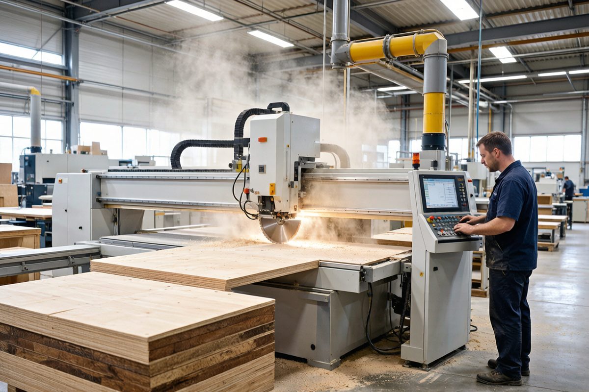 Cut-to-size panel production line